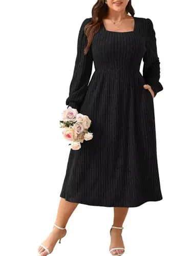 navy blue dress for baby girl Plus Size - Black Off Shoulder Cable Knit Sweater Dress main image 0
